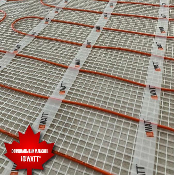 Тонкий самоклеящийся греющий мат IQ FLOOR MAT 150 Вт/м.кв - 9,0м²