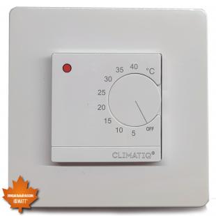 Электронный термостат механическое управление CLIMATIQ FM белый