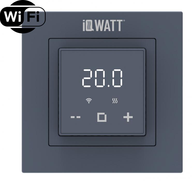 Электронный программируемый термостат IQ THERMOSTAT D графит WI-FI