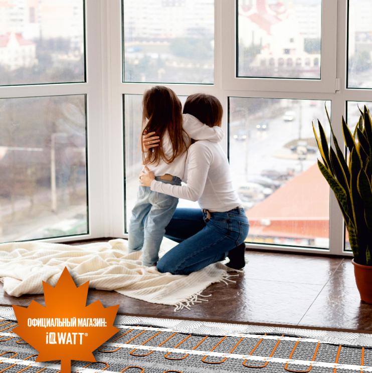 Тонкий самоклеящийся греющий мат IQ FLOOR MAT PRO 200 Вт/м.кв. - 8,0 м²